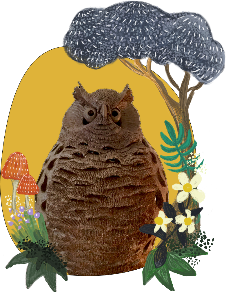 フクロウのオブジェ